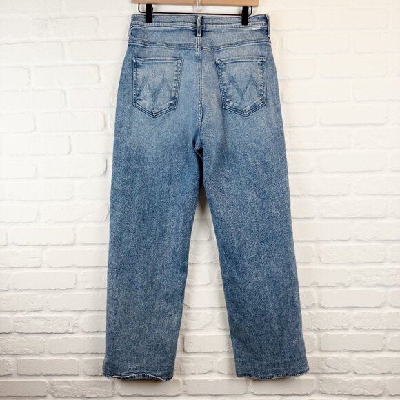 Mother High Waisted Tunnel Vision Sneak Jeans Twice Shy Wash Blue Wide Leg 31 - Picture 2 of 14
